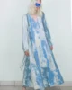 HAND DYED DRESS LIIS STORMY SEA BLUE