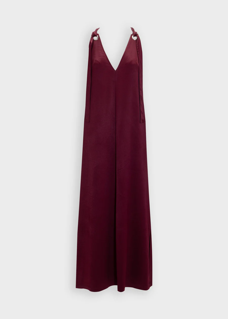 Stacie Long Dress - Burgundy