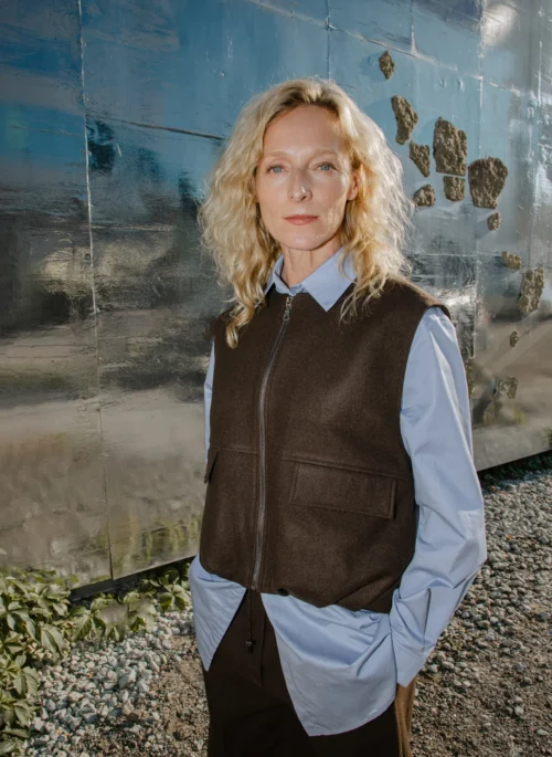 NICOLE Wool Vest - Chocolate