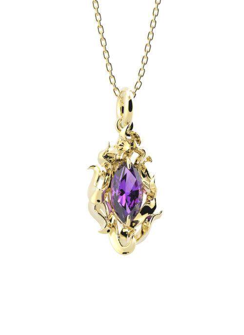 SCORCH PLUM GEM NECKLACE
