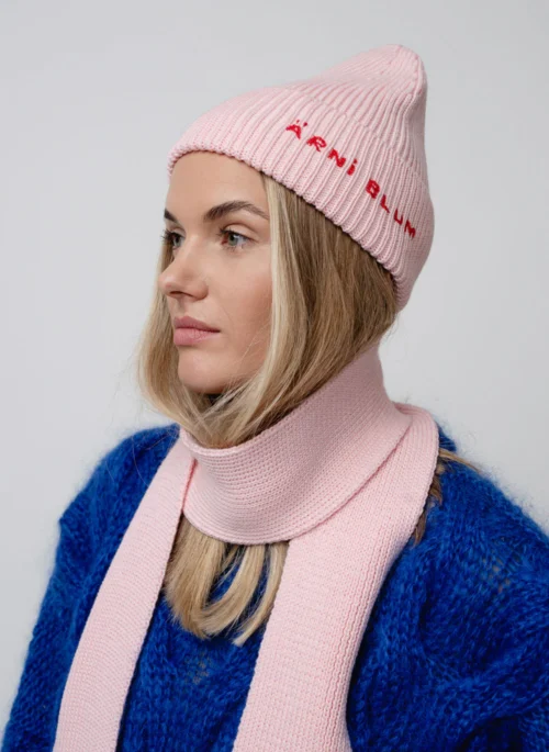 Meriinovillane Uma müts - Heleroosa