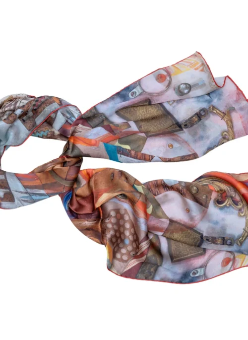 ARRAK COMPOSITION WITH TIES 1967 SILK SHAWL