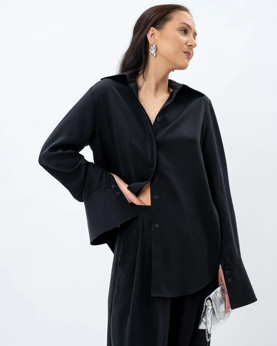 Muulin-Tencel-Women-Shirt-Aale-Black-1