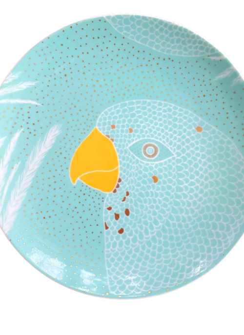 Light turquoise dessert plate