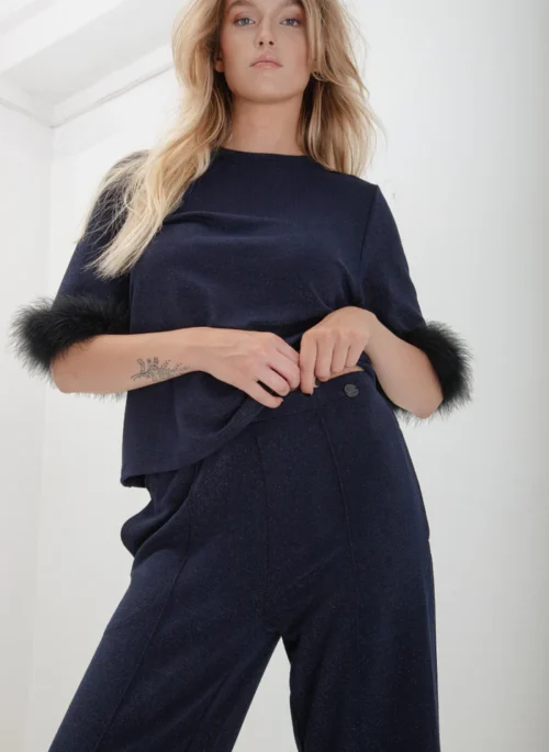 Anett Disco T-Shirt - Navy