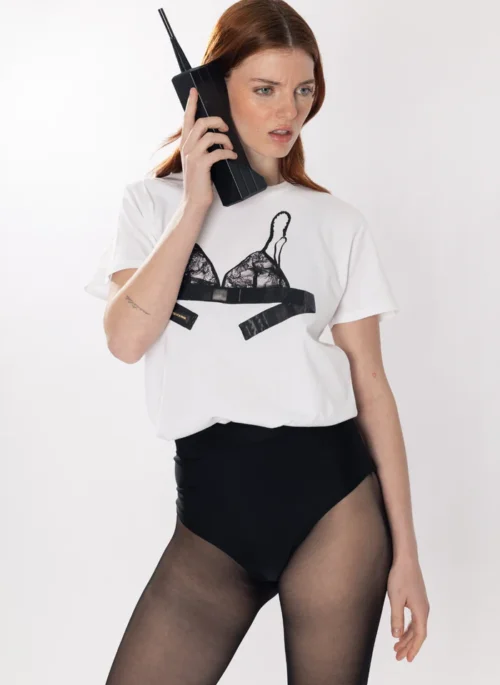 Lace Bra T-Shirt - White