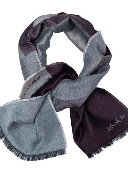 ARRAK “VIEWERS” (1970) IN AUBERGINE GREY MUFFLER