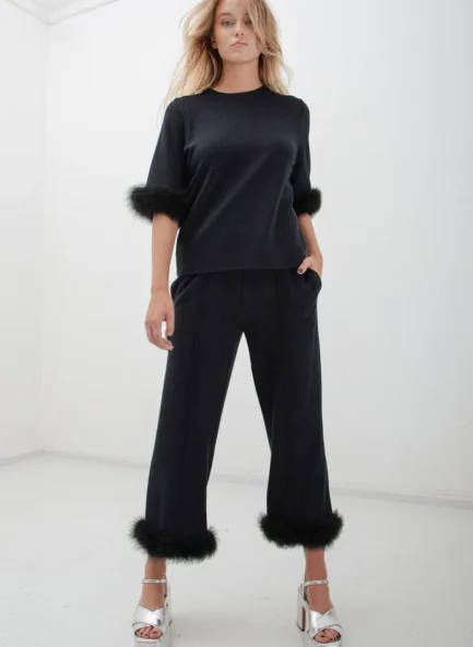Anett Disco Trousers - Black