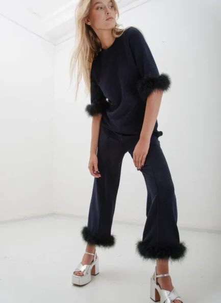 Anett Disco Trousers - Navy