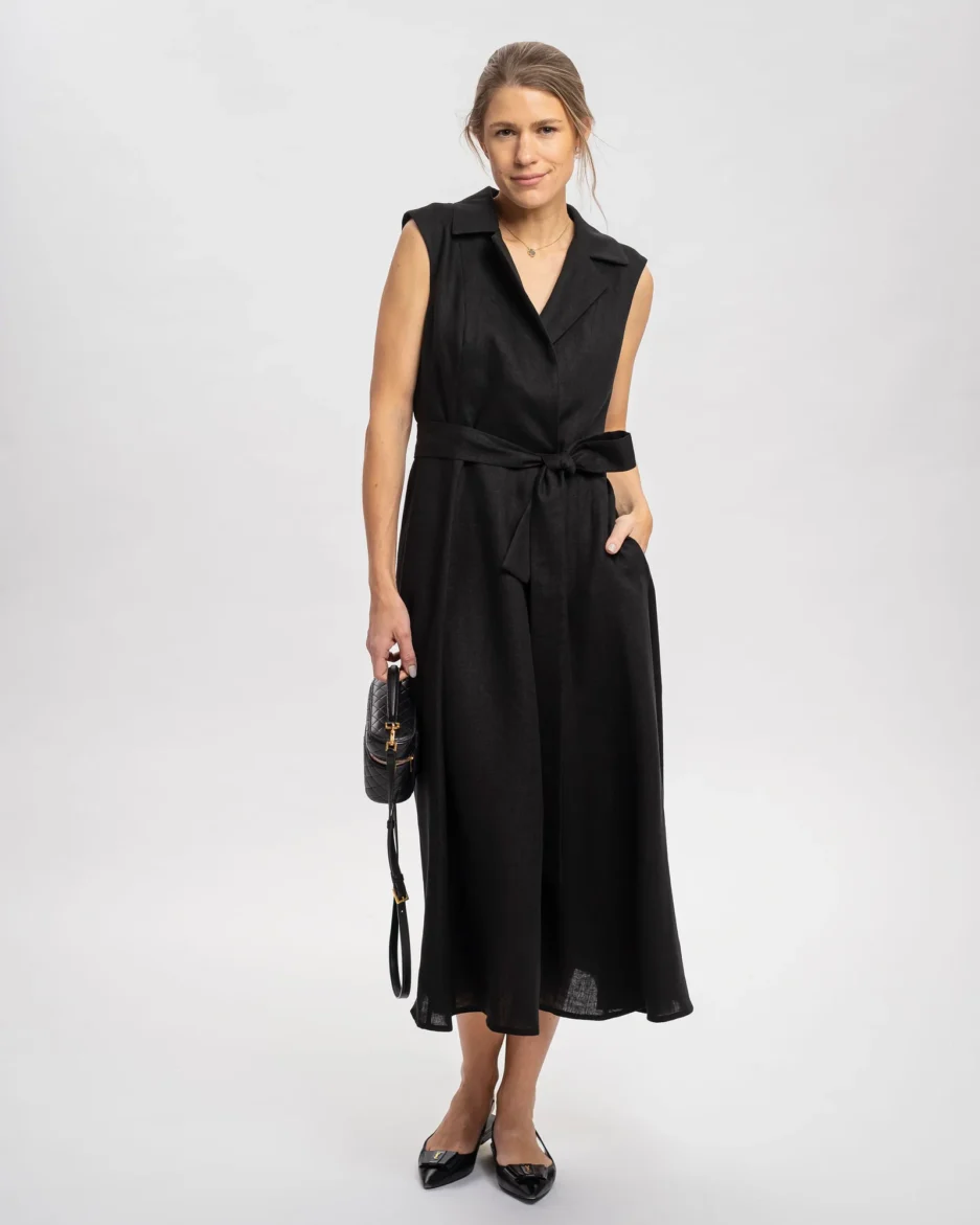 Muulin-Women-Linen-Dress-Berit-Black-1