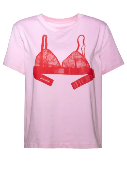 Lace Bra T-Shirt - Pink