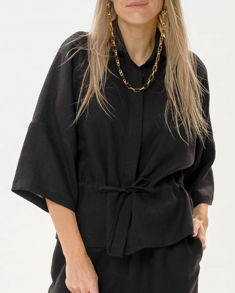Muulin-Women-Linen-Shirt-Marion-Black-1