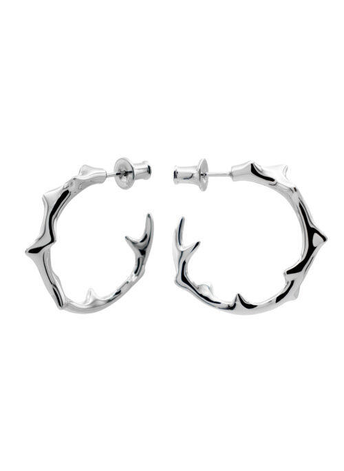 MILAM HOOP – RHODIUM VERMEIL